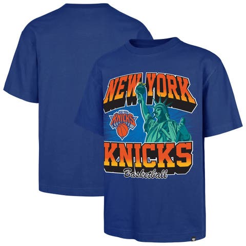 Men's '47  Blue New York Knicks Regional Franklin T-Shirt