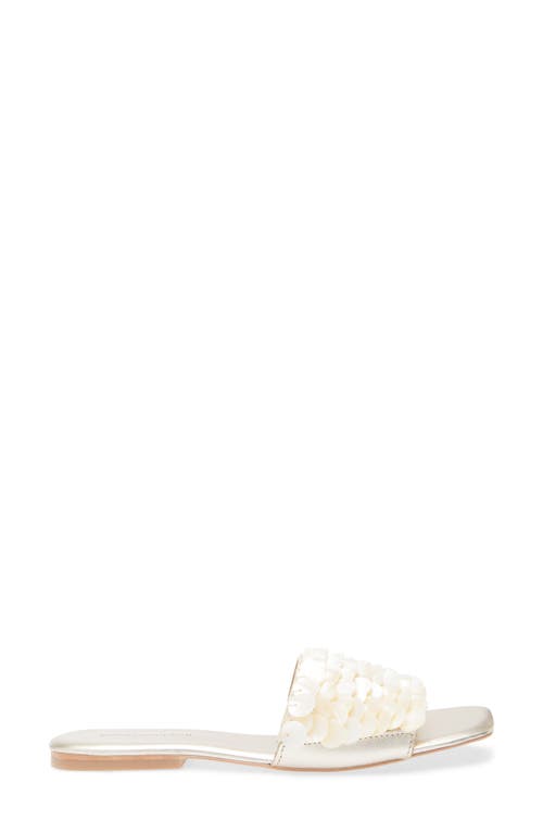 Jeffrey Campbell Fishy Slide Sandal In Cream Gold Combo