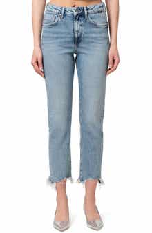 Mavi Jeans New York Rhinestone Chew Hem Ankle Straight Leg Jeans