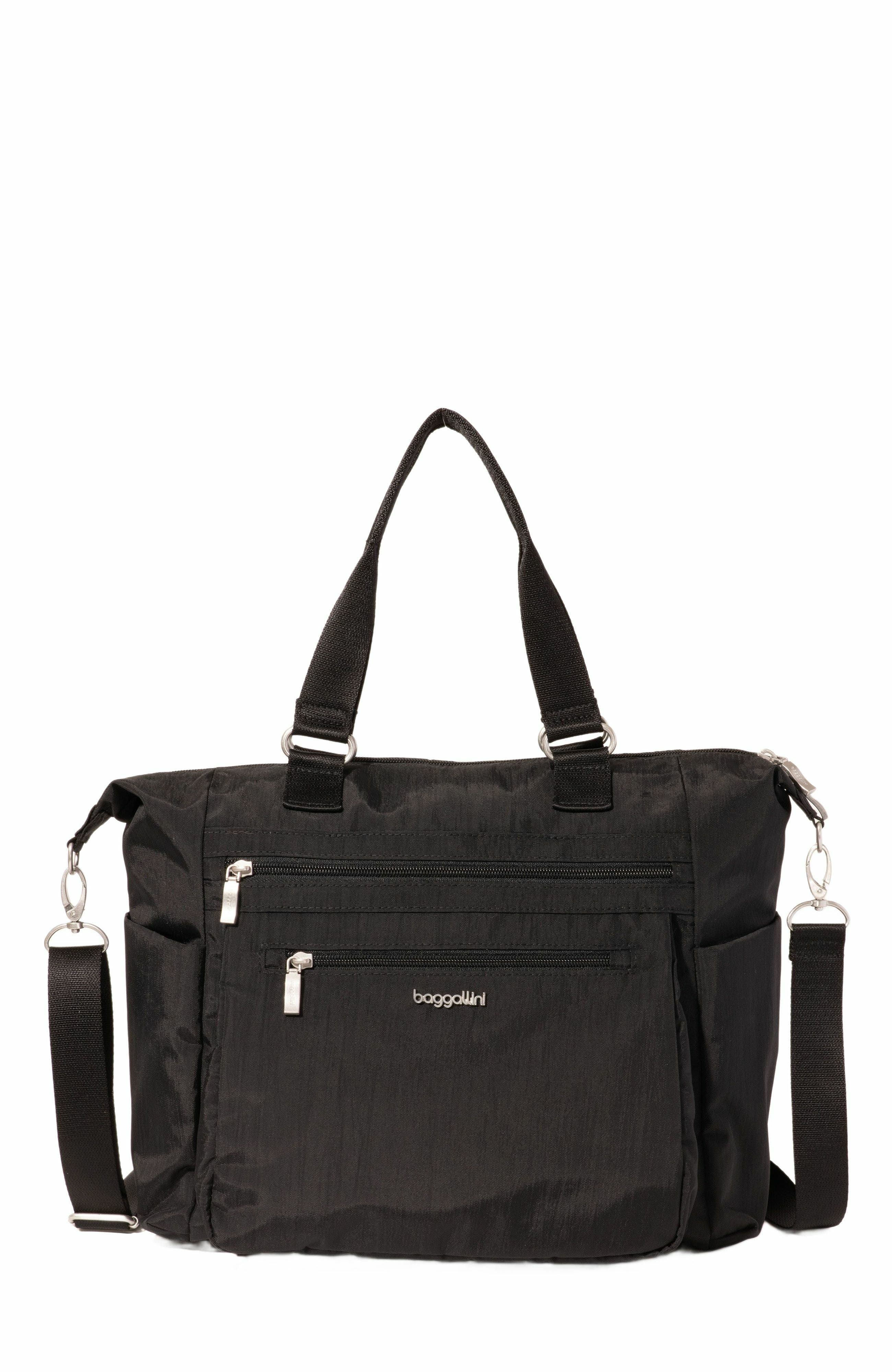 BAGGALLINI Trifecta Convertible Backpack with RFID Wristlet, Alternate, color, Black