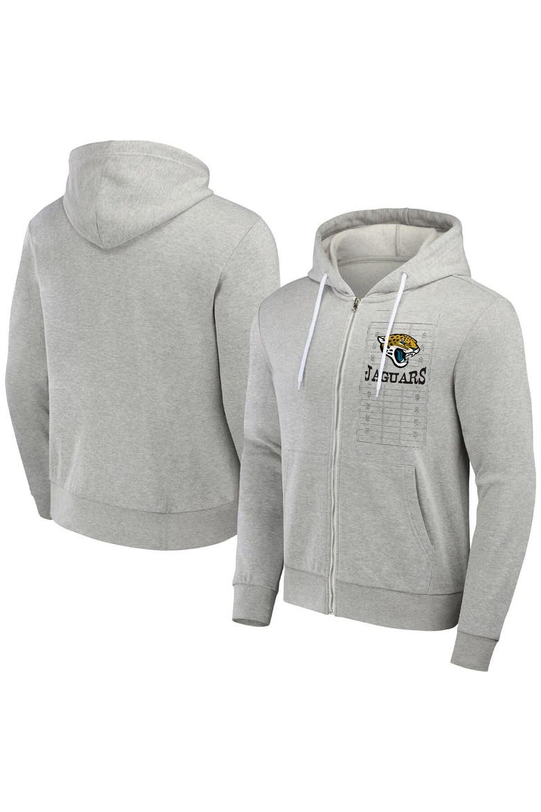 Men's NFL x Darius Rucker Collection by Fanatics Heather Gray Jacksonville Jaguars Domestic Full-Zip Hoodie, Main, color, Heather Gray