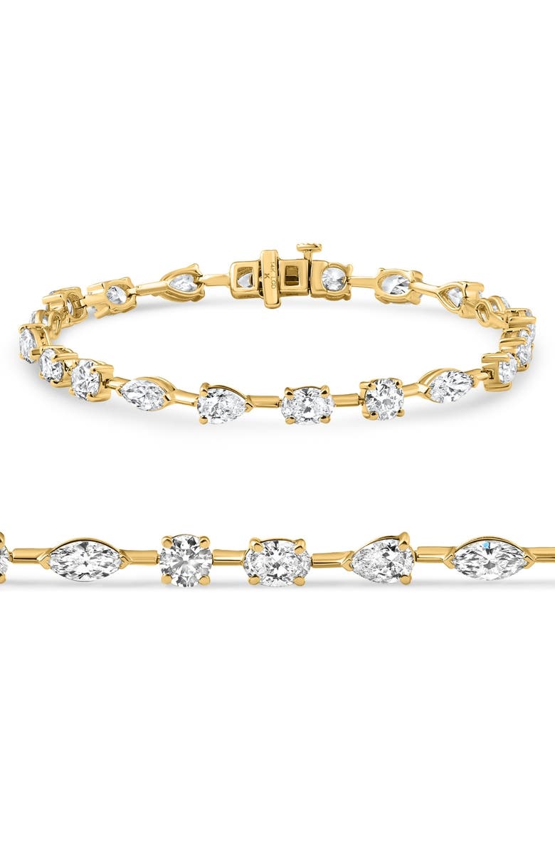 Bliss Diamond 8Ct Mixed Cut Diamond Tennis Bracelet 7" 14k Gold Lab Grown, Main, color, 14K Yellow Gold