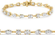 Bliss Diamond 8Ct Mixed Cut Diamond Tennis Bracelet 7" 14k Gold Lab Grown