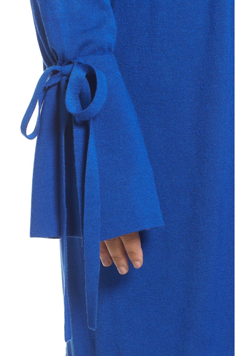 Lightweight Tie Sleeve Cardigan, Alternate, color, BLUE SURF