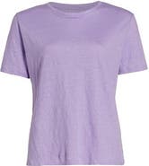 Majestic Filatures Stretch Linen Elbow Sleeve Semi Relaxed Crewneck T-Shirt