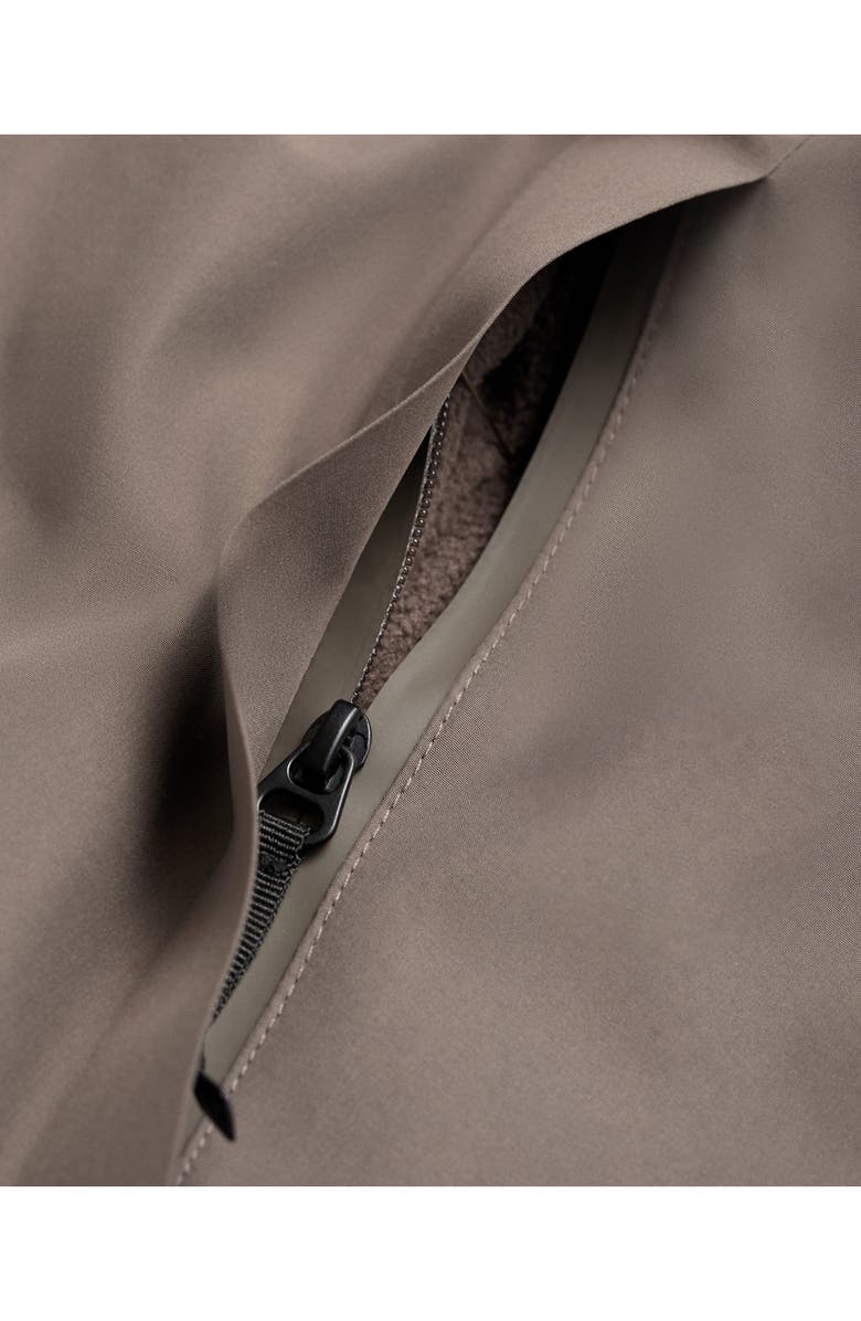 MANGO Water Repellent Thermolite<sup>®</sup> Zip Hoodie, Alternate, color, Medium Brown