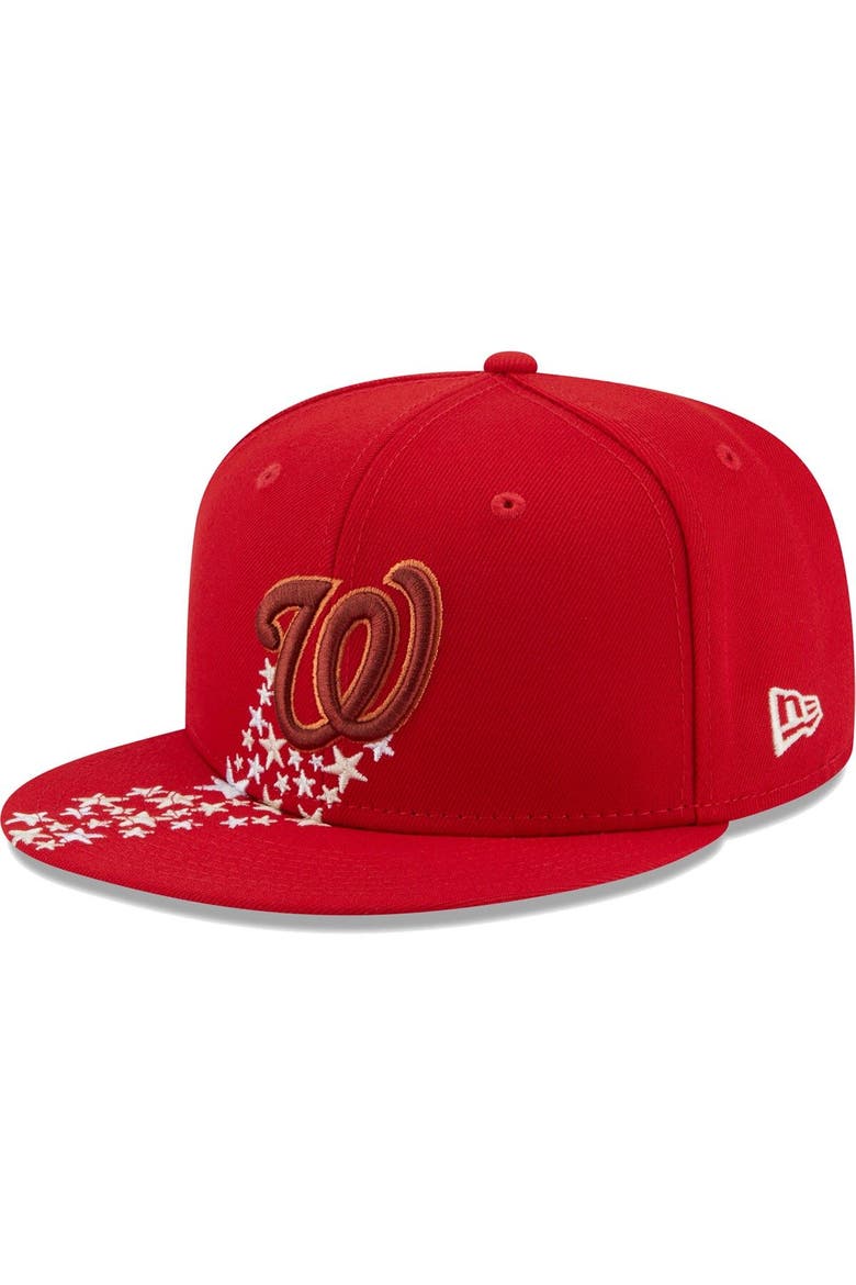 Men's New Era Red Washington Nationals  Meteor 59FIFTY Fitted Hat, Main, color, Red