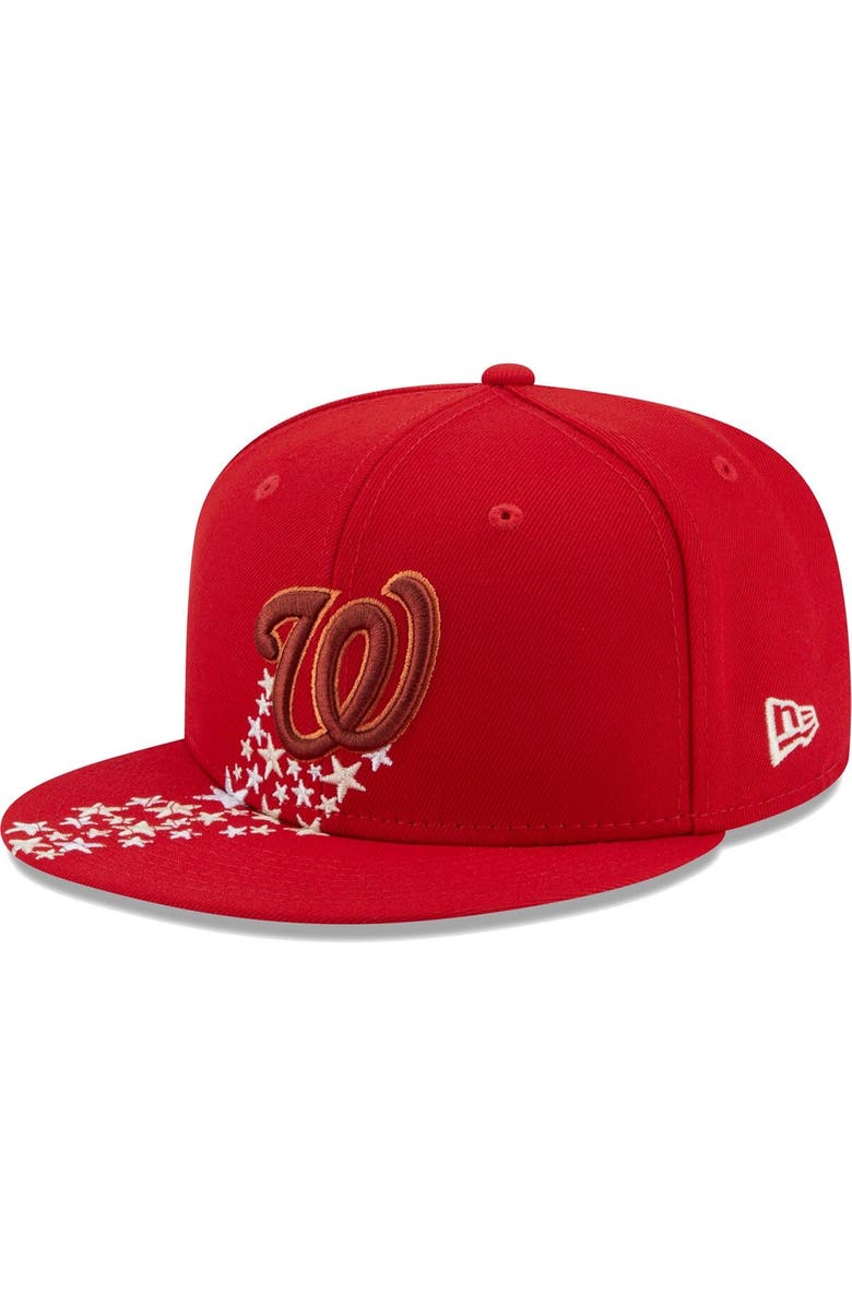 New Era Men's New Era Red Washington Nationals Meteor 59FIFTY Fitted Hat, Main, color, Red