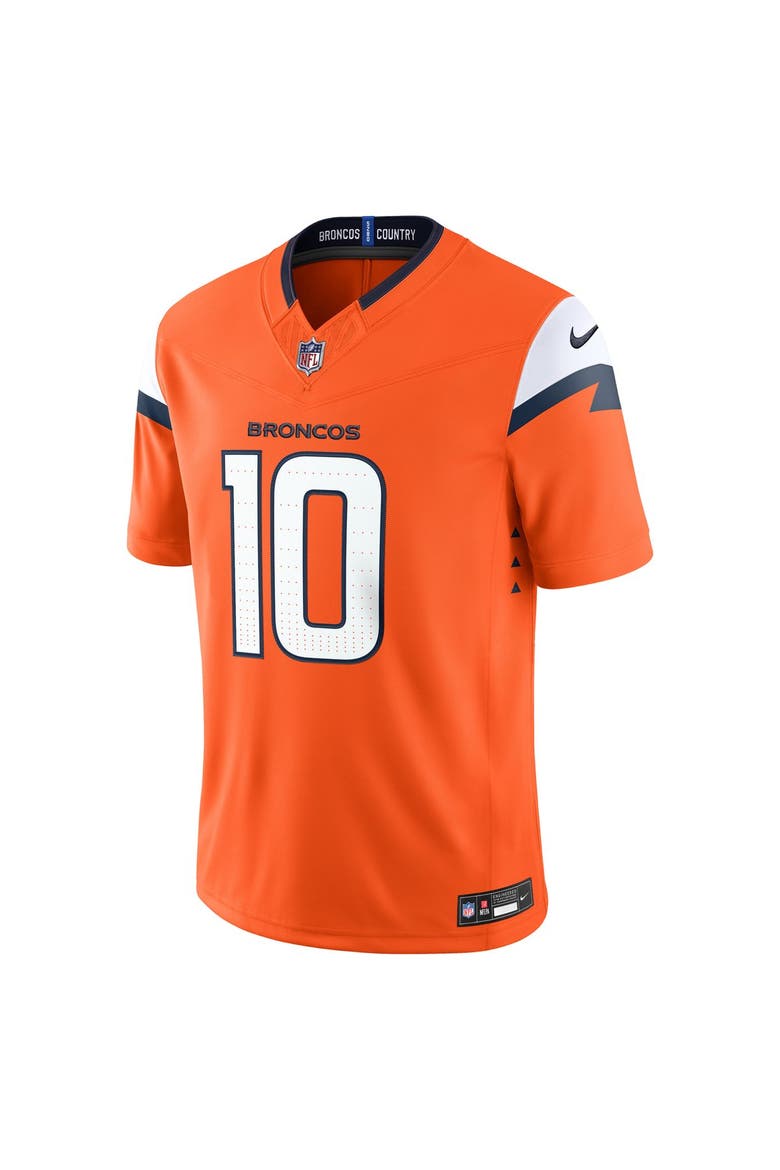 Men's Nike Bo Nix Orange Denver Broncos Team Vapor F.U.S.E. Stitched Limited Jersey, Alternate, color, Orange