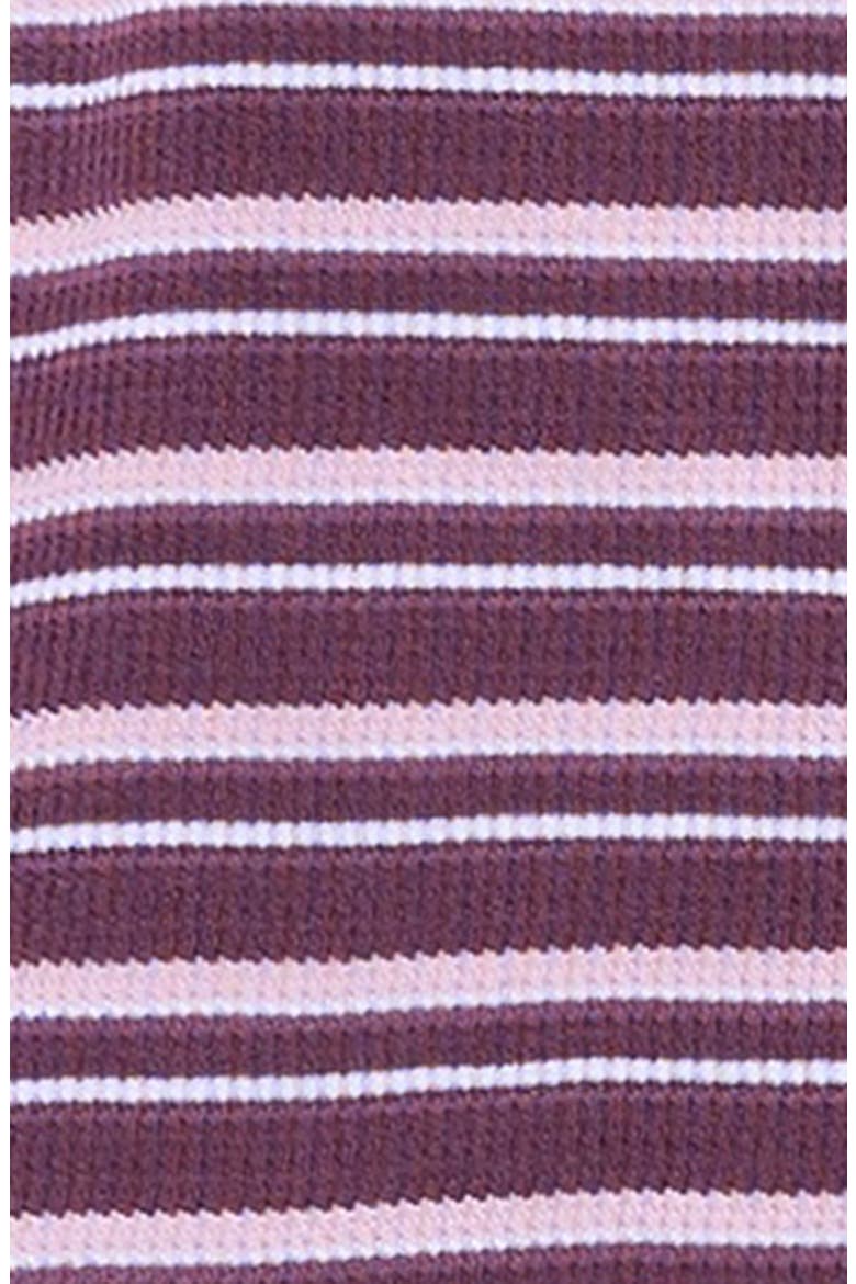 Kids' Striped Rib Cardigan, Alternate, color, PLUM STRIPE