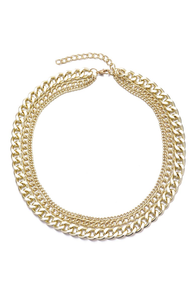 Layered Chain Necklace, Main, color, GOLD