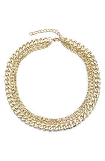 Adornia Layered Chain Necklace In Gold