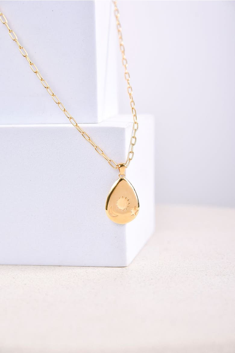 Lunara 18k Gold Vermeil Sun Moon Star Necklace, Alternate, color, Gold
