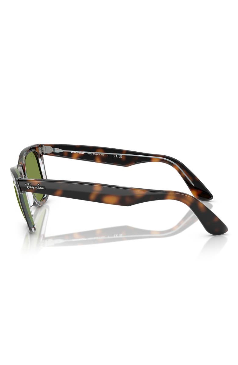 Ray-Ban 52mm Square Sunglasses, Alternate, color, Dark Havana / Green