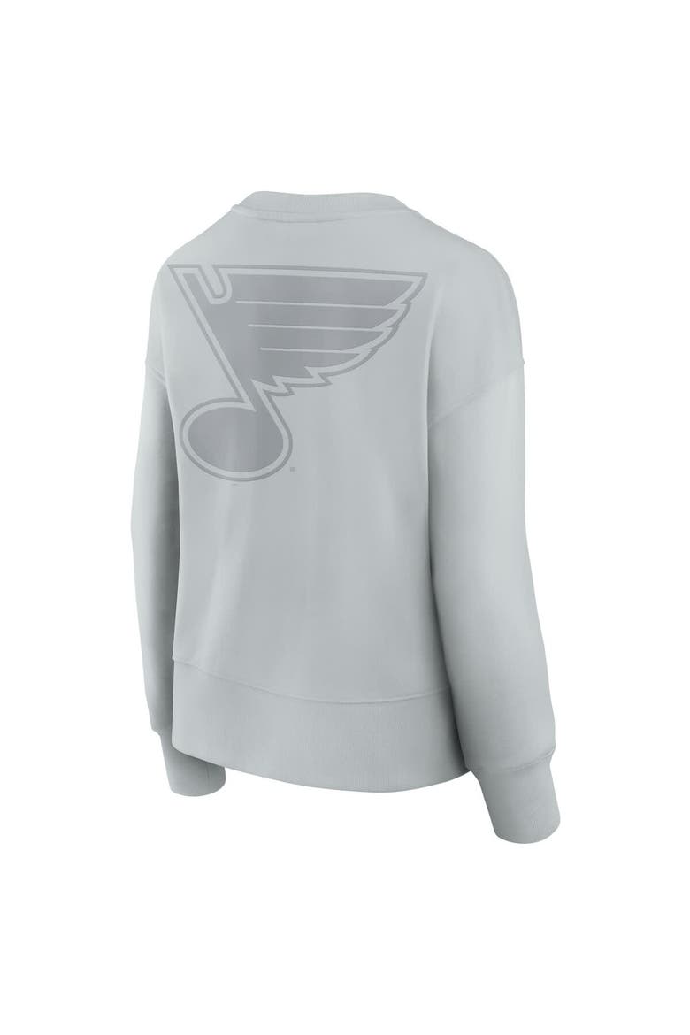 Women's Fanatics  Gray St. Louis Blues Elements Flow Pullover Sweatshirt, Alternate, color, Gray