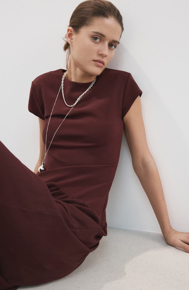 MANGO Asymmetric Midi Dress, Alternate, color,