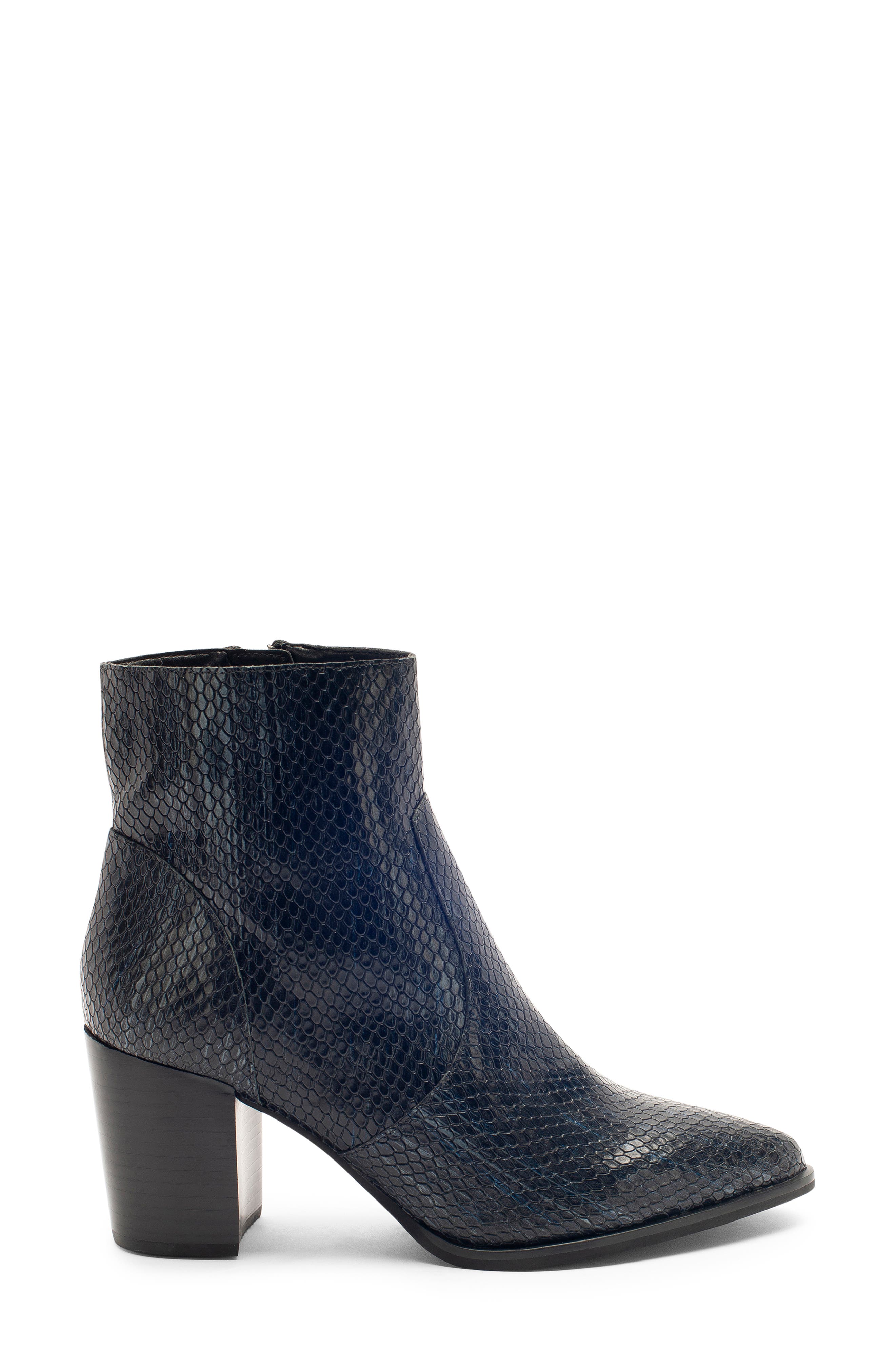 Tania Waterproof Bootie, Alternate, color, BLACK SNAKE LEATHER