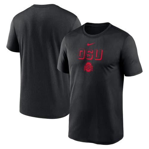 Shop Nike Black Ohio State Buckeyes 2025 Sideline Legend Performance T-shirt