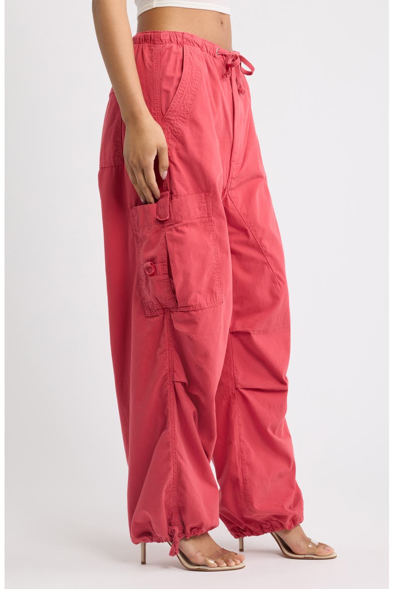 Cotton Parachute Pants, Alternate, color, RED