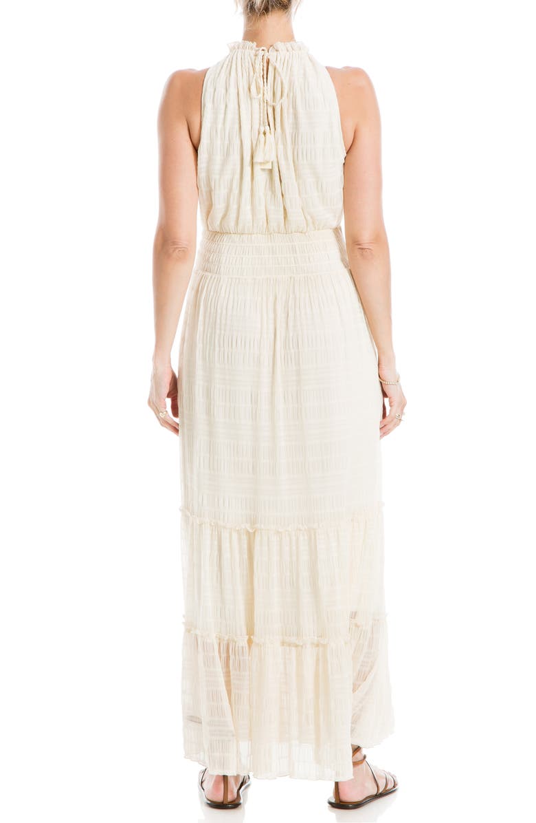 MAX STUDIO Mock Neck Lace Mesh Dress, Alternate, color, Cream