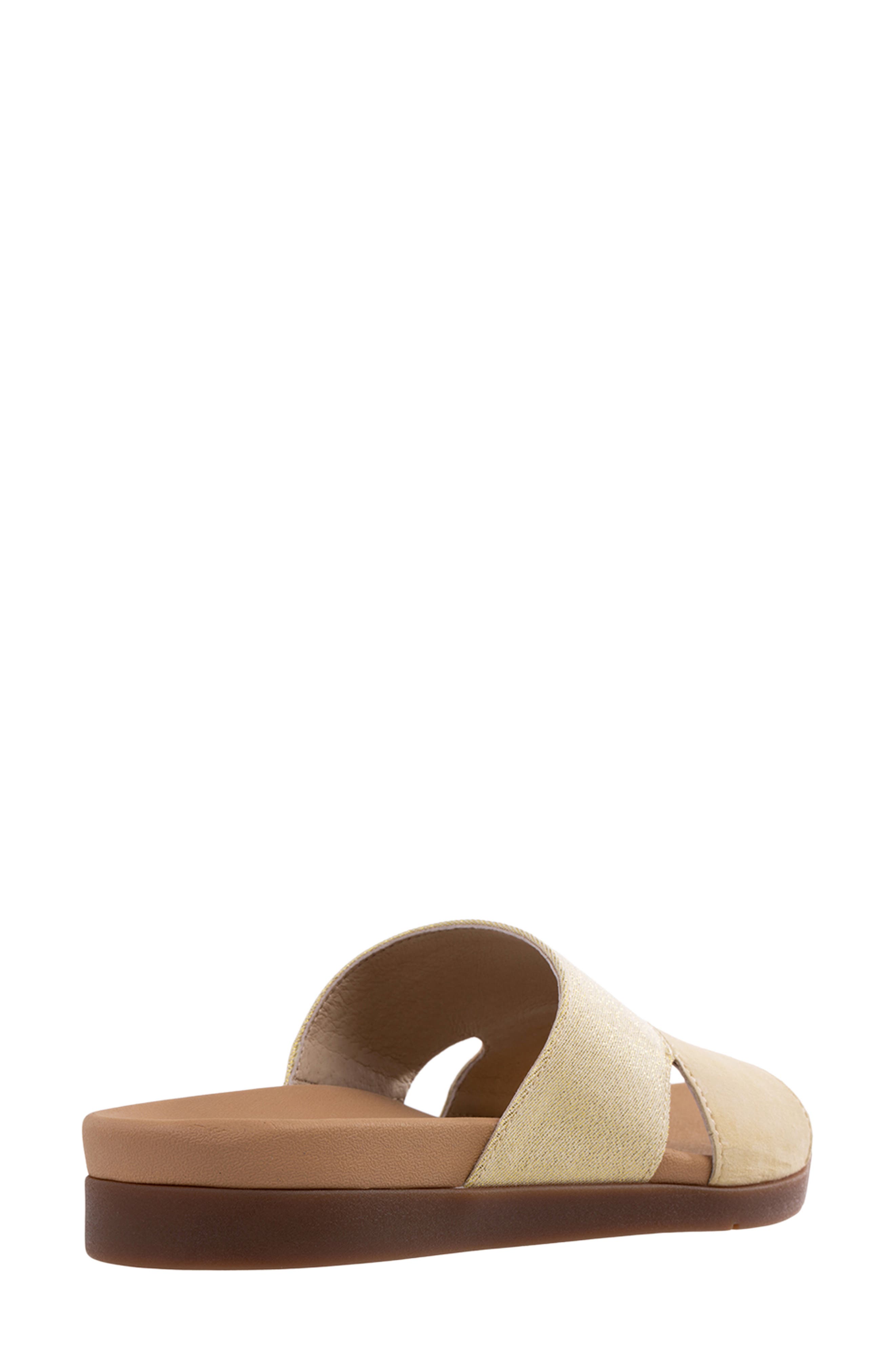 Dawn Shimmer Slide Sandal, Alternate, color, PALE BANANA