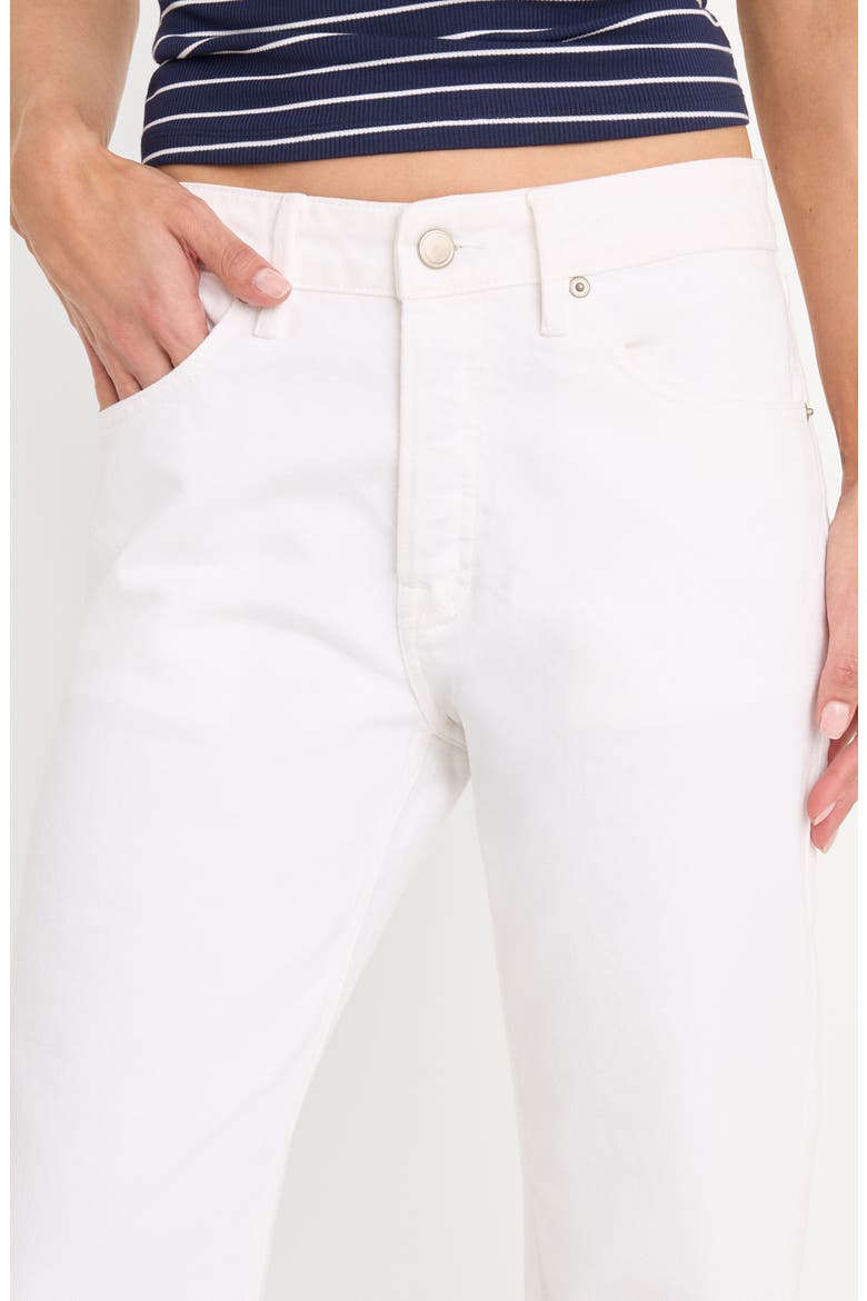Mid Rise Ankle Straight Leg Jeans, Alternate, color, WHITE001