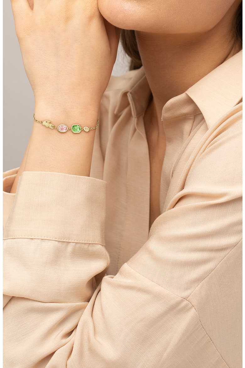 Deva Crystal Line Bracelet, Alternate, color, GOLD