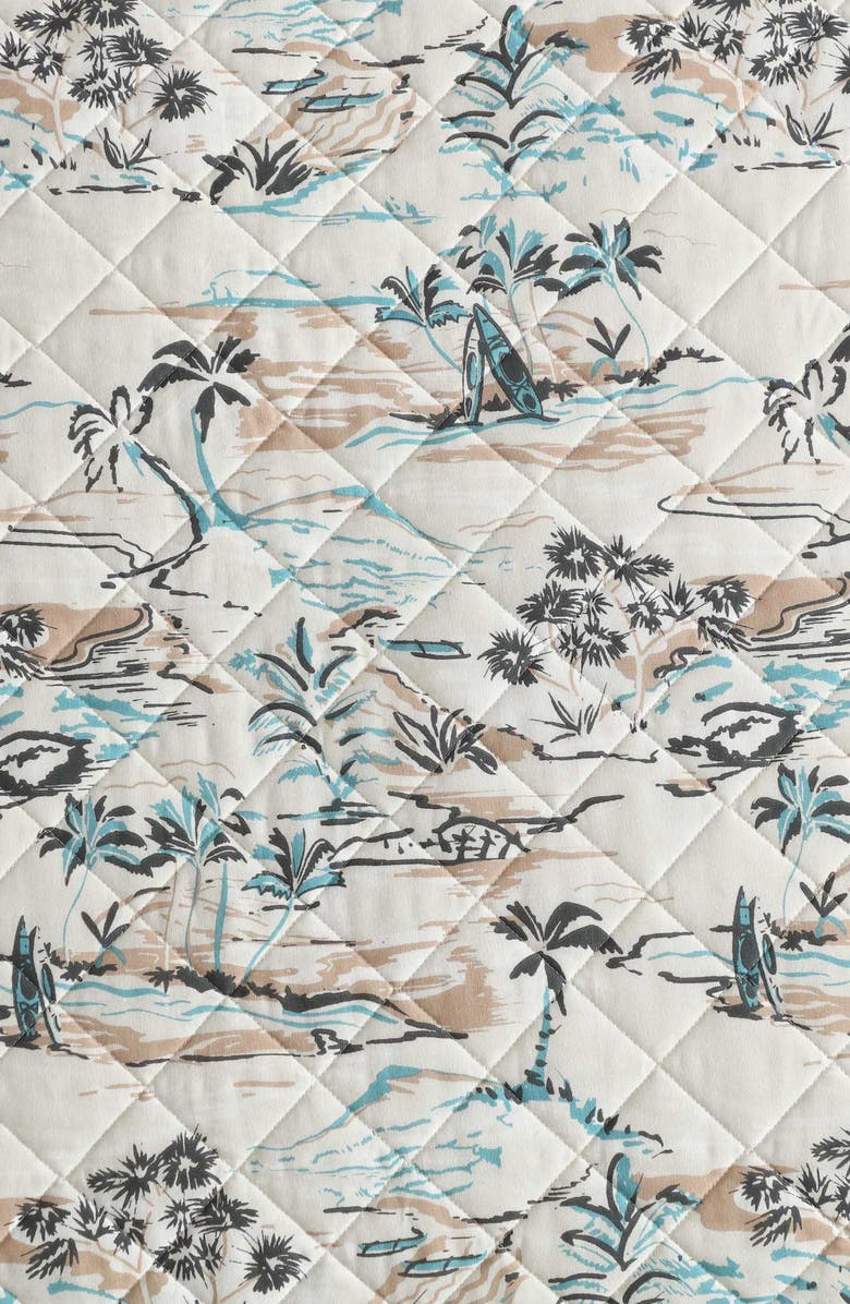 Eddie Bauer Alani Island Conversation Cotton King Quilt Set, Alternate, color, Light Beige