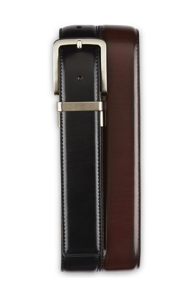 Harbor Bay by DXL 35MM Reversible Stretch Belt, Main, color, Black Brown