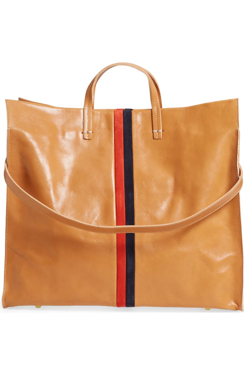 Clare V. Simple Leather Tote, Alternate, color,