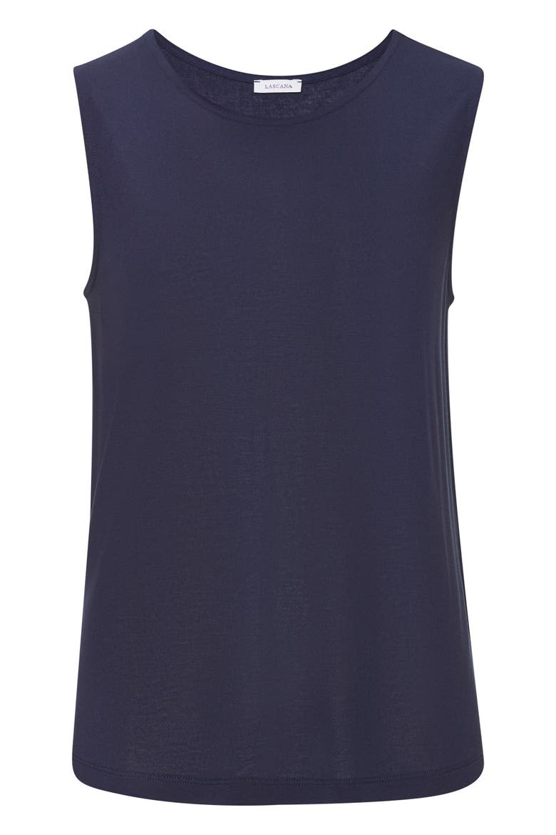 Crew Neck Tank Top, Alternate, color, Navy