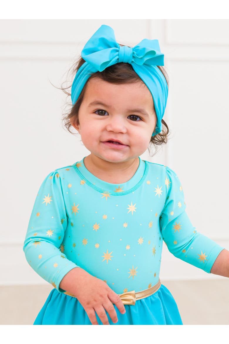 Girls UPF50+ Shimmer Swim Bow Headband, Alternate, color, Bright Aqua