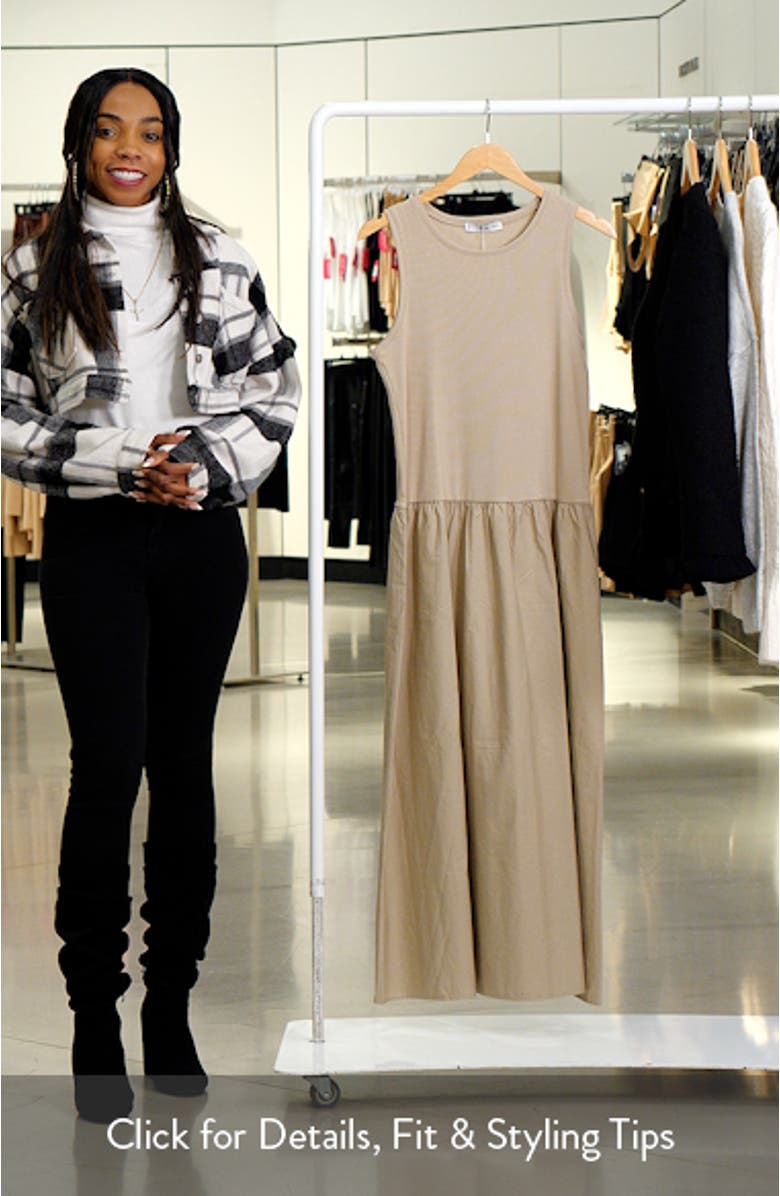 Mixed Media Sleeveless Maxi Dress, sales video thumbnail