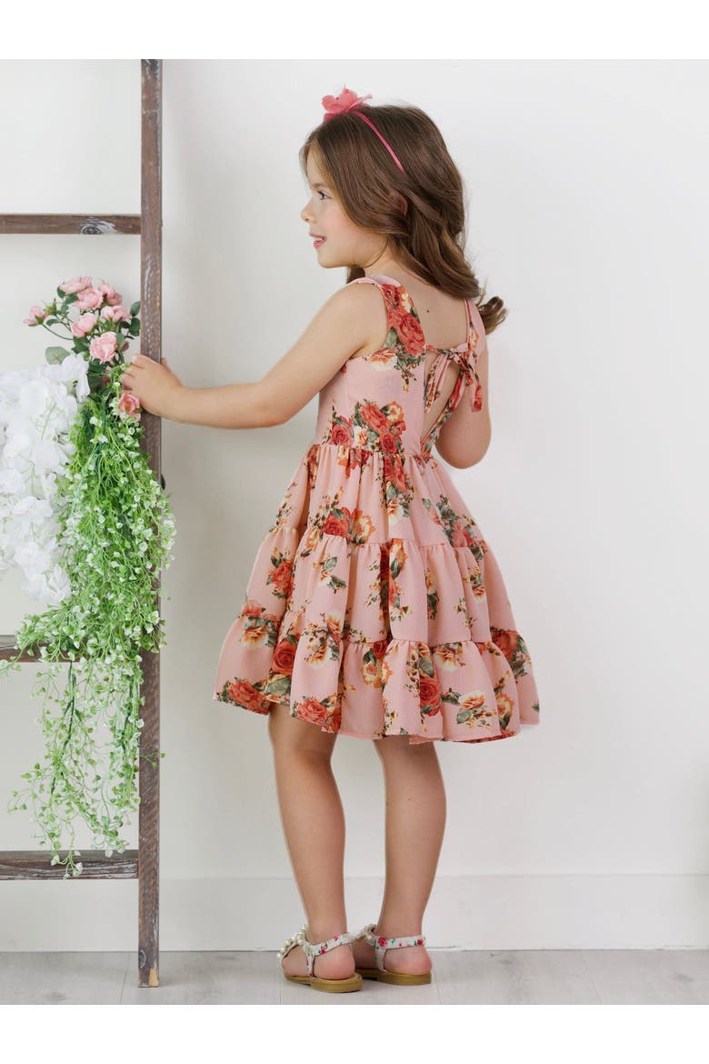 Girls Boho Blossom Tank Tiered Dress, Alternate, color, Pink