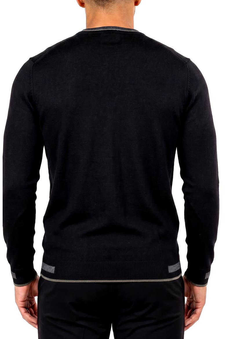 Check Textured Crewneck Sweater, Alternate, color, GREY