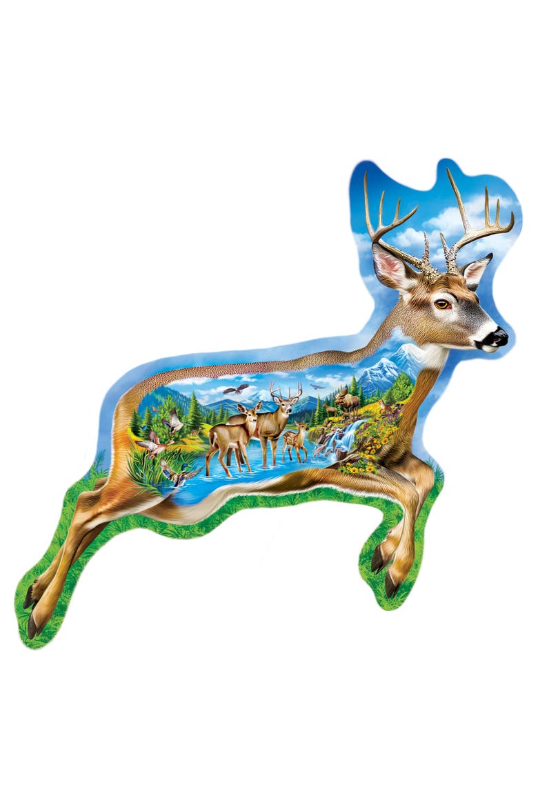 The Swift Stag 1000 Piece Shaped Puzzle, Alternate, color, Multicolor