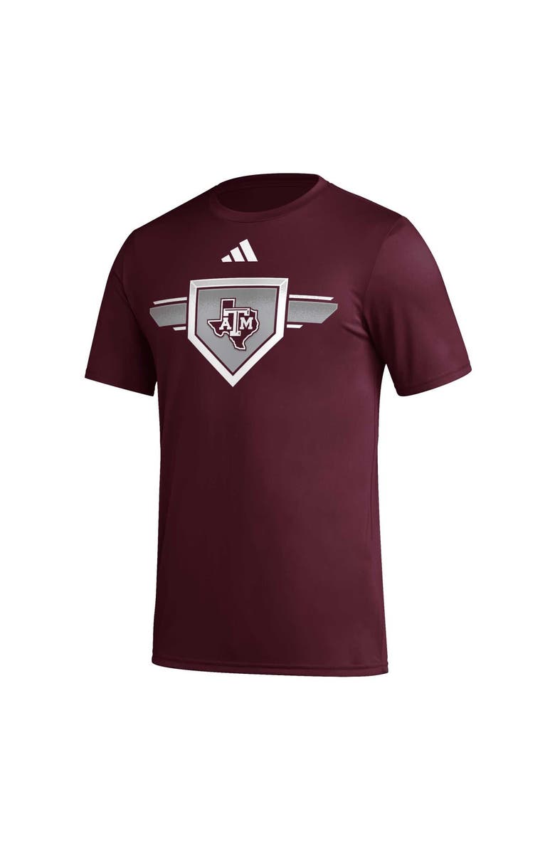 adidas Men's adidas Maroon Texas A&M Aggies 2023/24 AEROREADY Homeland Plate Pregame T-Shirt, Alternate, color, 
