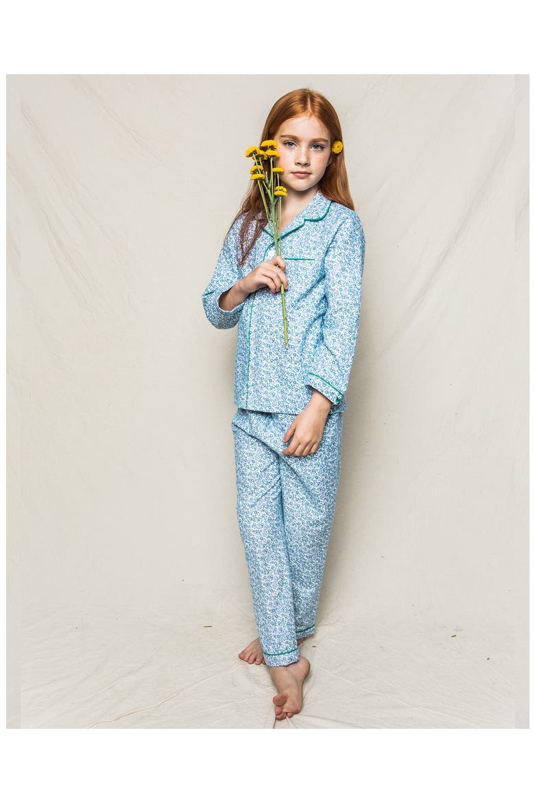 Stafford Floral Pajamas, Alternate, color, GREEN