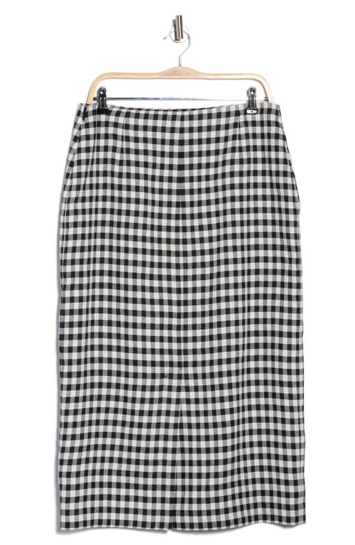 A.l.c . Phoebe Gingham Linen Blend Skirt In Multi