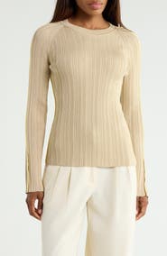 3.1 Phillip Lim Piped Rib Long Sleeve Top