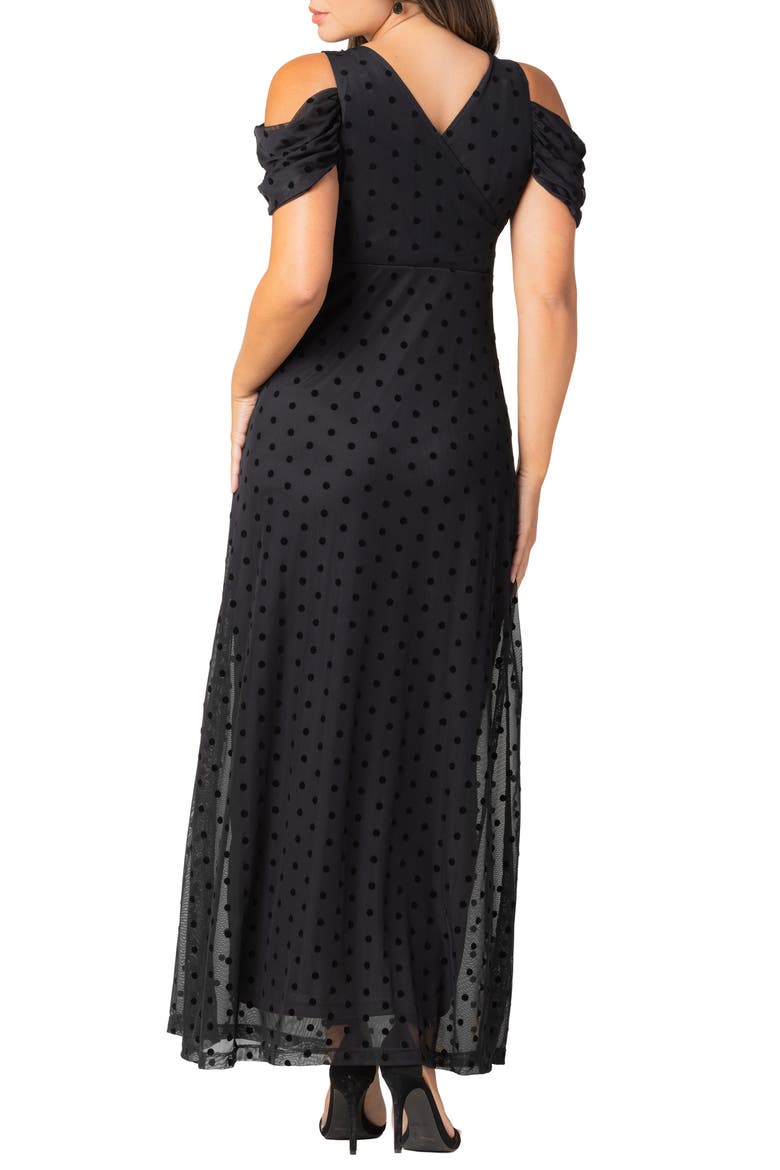 Women's Seraphina Mesh Gown, Alternate, color, Noir Dot
