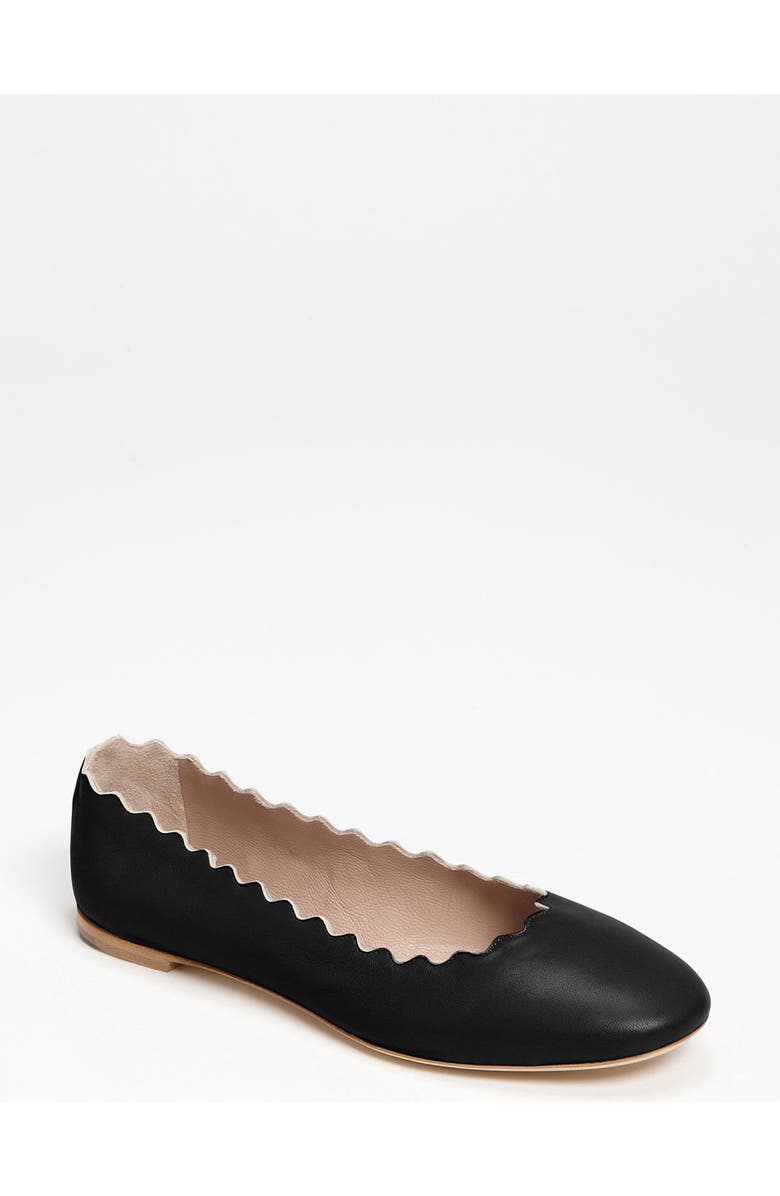 Chloé Scalloped Ballet Flat, Main, color,
