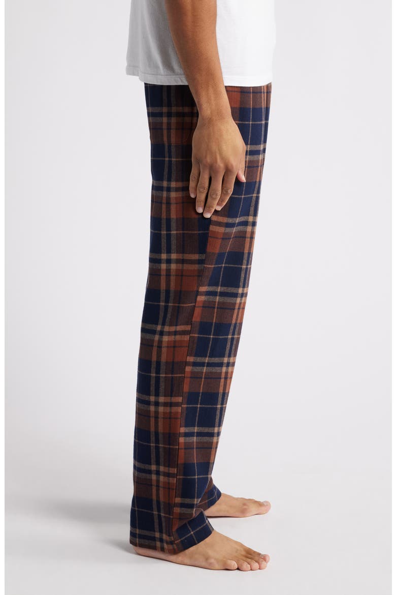 Country Flannel Pajama Pants, Alternate, color, NAVY/ BROWN