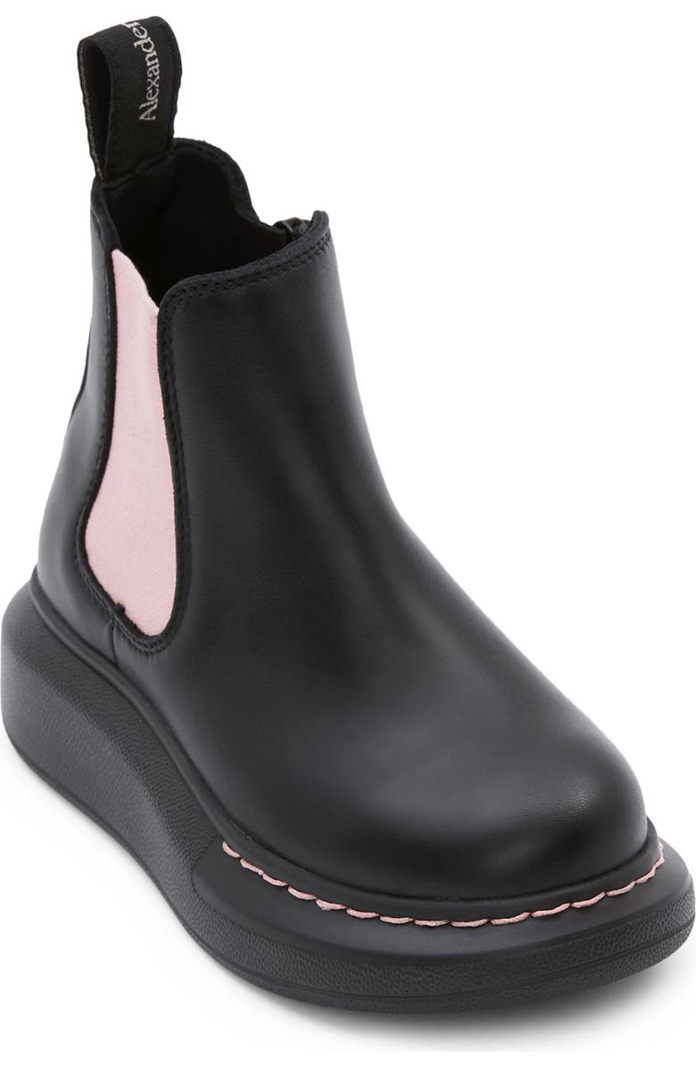 McQueen Alexander McQueen Chelsea Platform Boot, Main, color, Black/ Sugar Pink