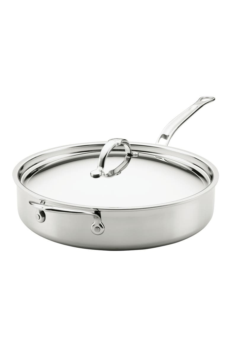 ProBond® Luxe Professional Clad Stainless Steel 5-Quart Sauté Pan with Lid, Main, color, NO COLOR