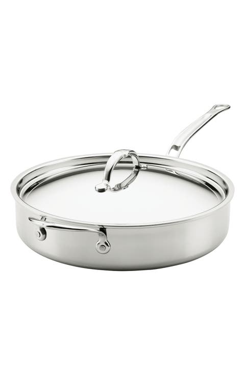 ProBond® Luxe Professional Clad Stainless Steel 5-Quart Sauté Pan with Lid