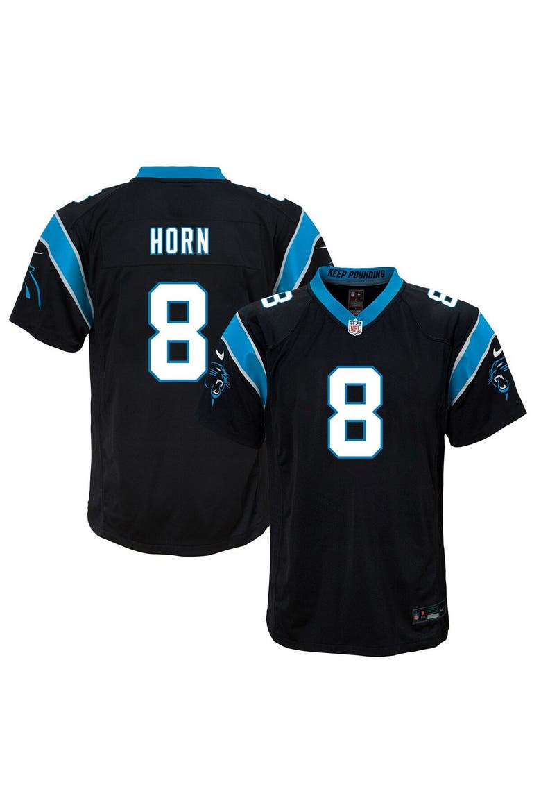 Youth Nike Jaycee Horn Black Carolina Panthers Game Jersey, Main, color, Black