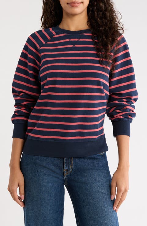 Cloud 9 Reversible Striped Crewneck Sweatshirt