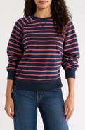 Marine Layer Cloud 9 Reversible Striped Crewneck Sweatshirt