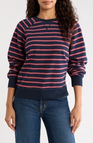 Marine Layer Cloud 9 Reversible Striped Crewneck Sweatshirt